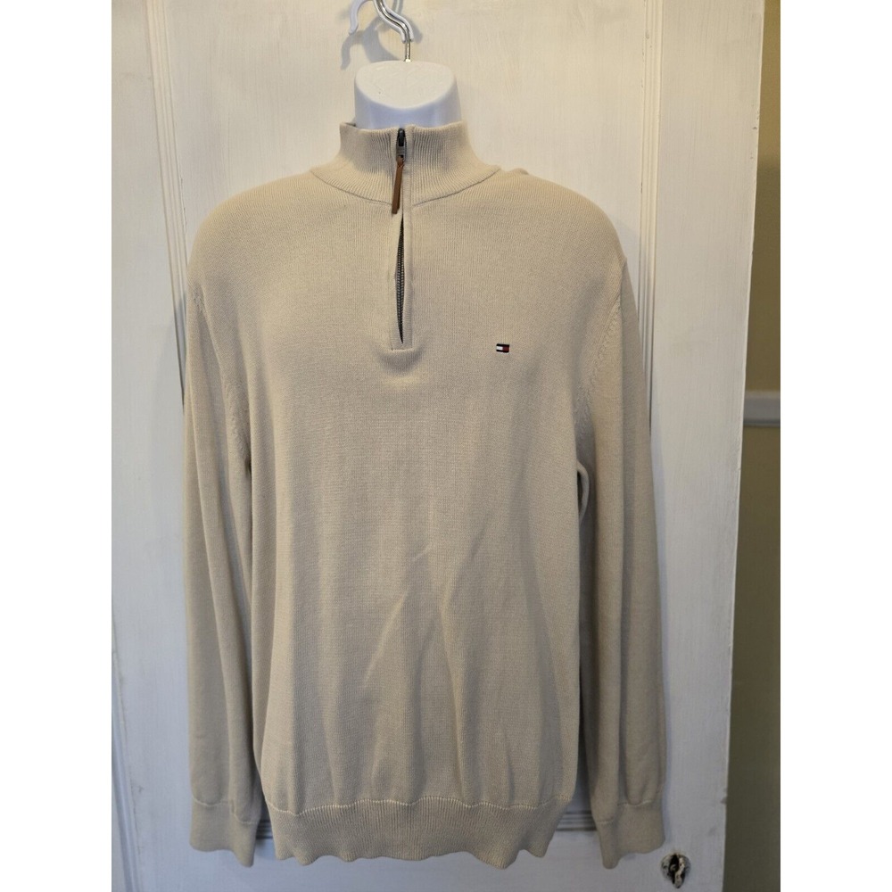 NWT Tommy Hilfiger Men's Sweater Cream Size XL Casual